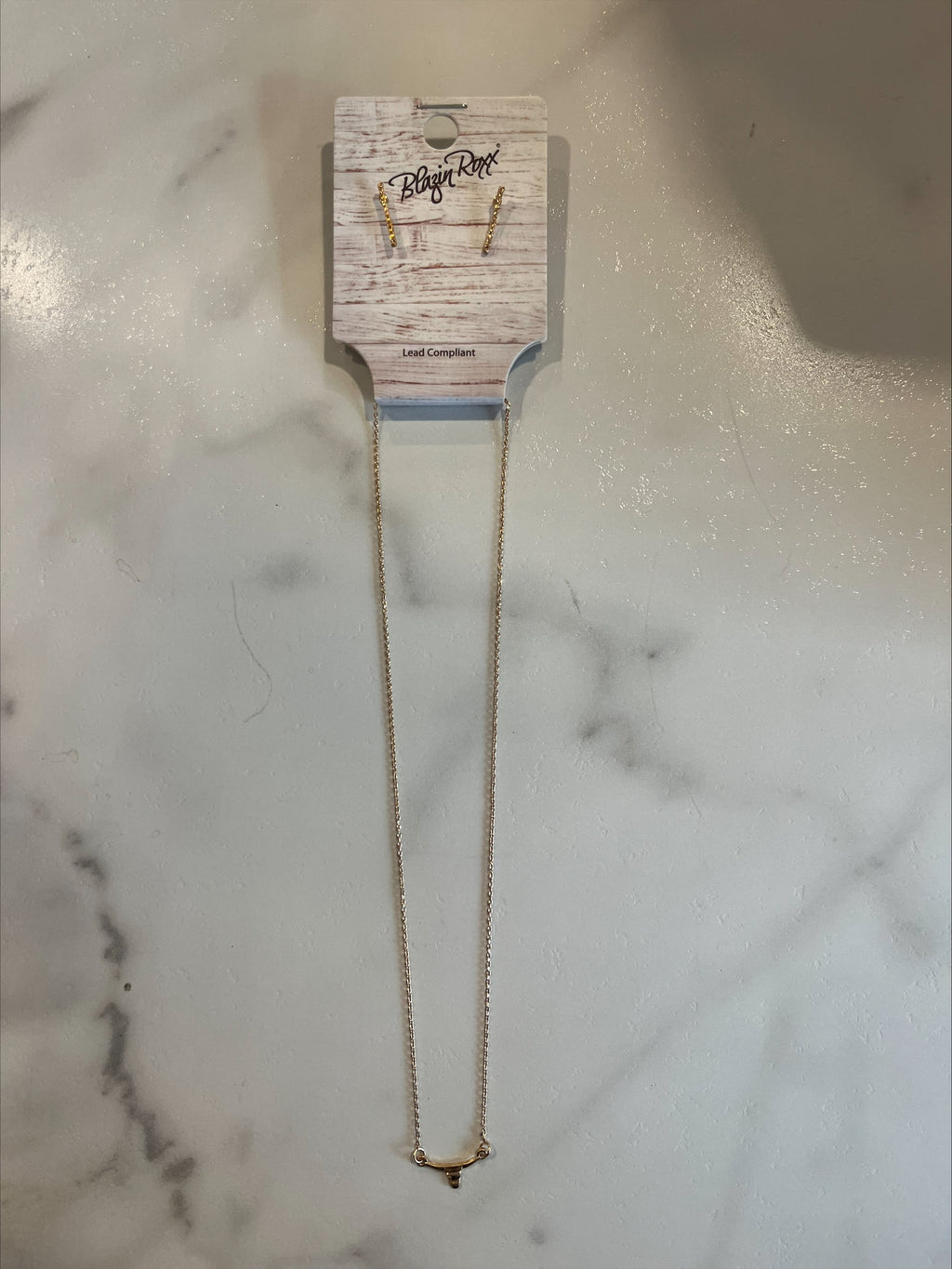 The Longhorn Necklace + Earring Set