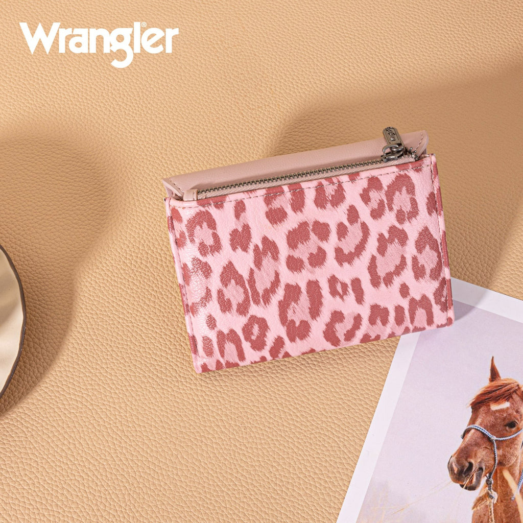 The Cat's Meow Trifold Wallet by Wrangler - Pink