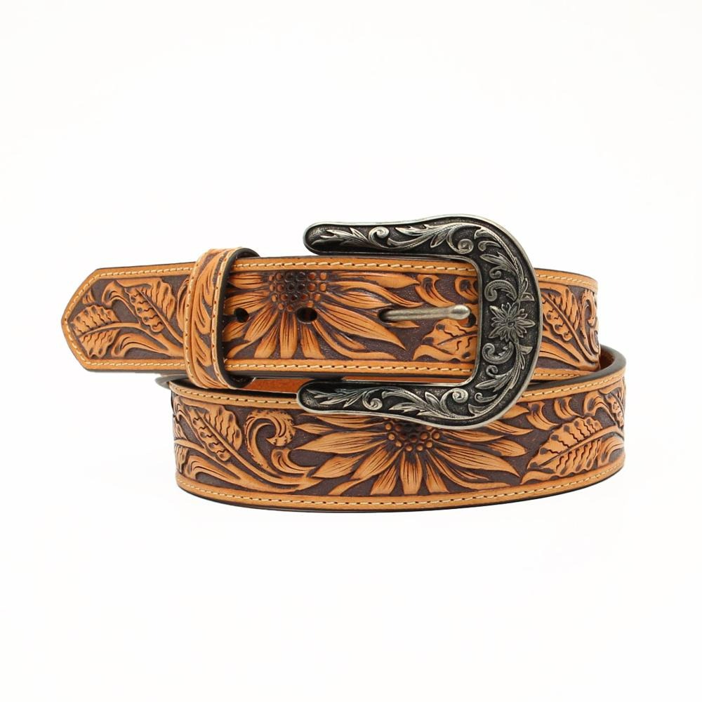 Carved Sunflower Belt by Nocona