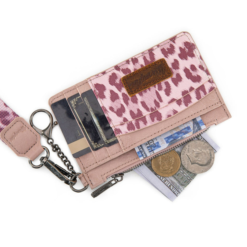 The Cat's Meow Wristlet Card Wallet by Wrangler - Pink