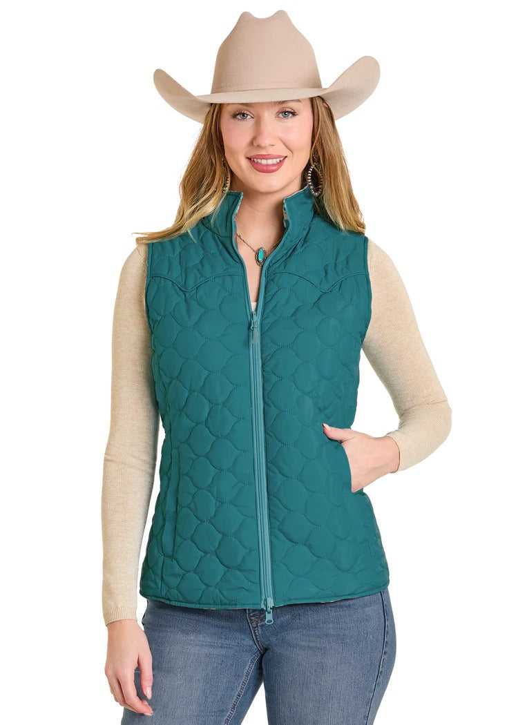 The Turquoise Sunset Reversible Vest by Panhandle Slim