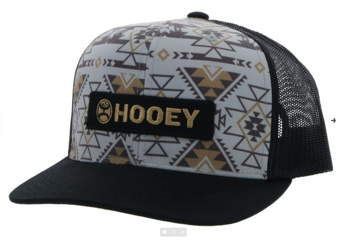 Lock Up Hat by Hooey Grey/Black YOUTH SIZE