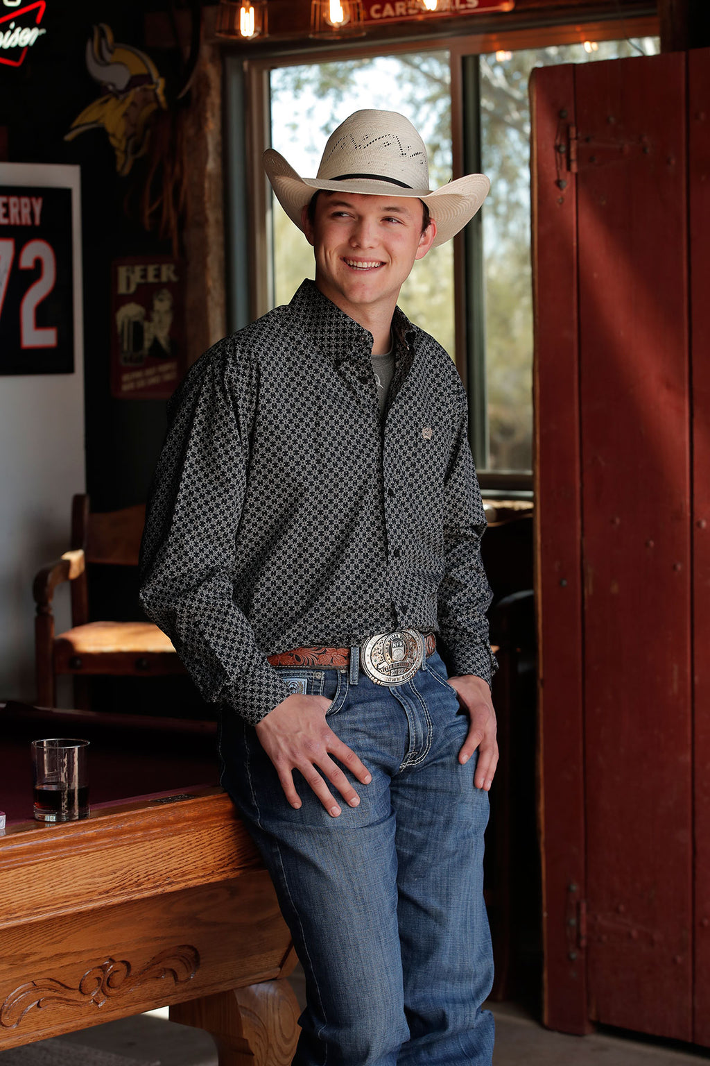 The Blackjack Long Sleeve Button Up Shirt by Cinch
