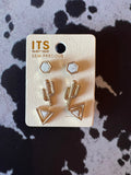 The Palm Springs Mod-Western 3 pack Earrings