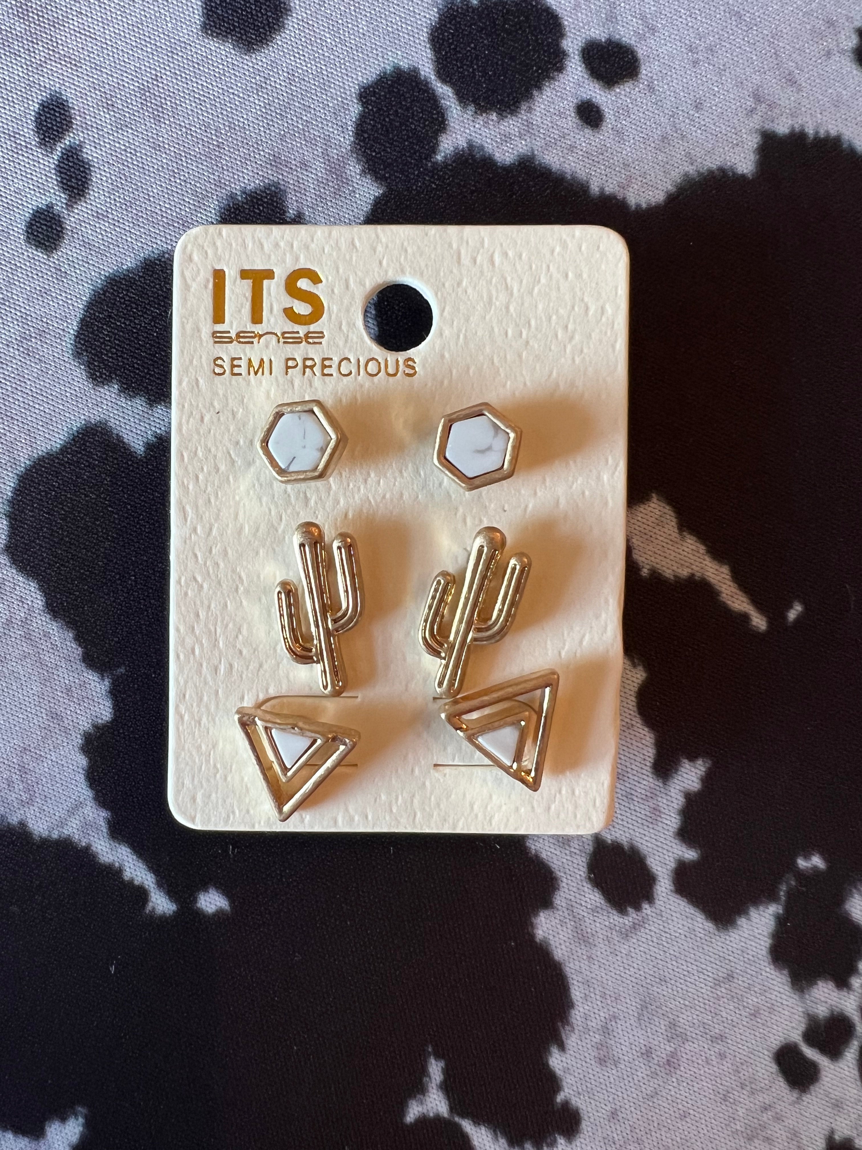 The Palm Springs Mod-Western 3 pack Earrings