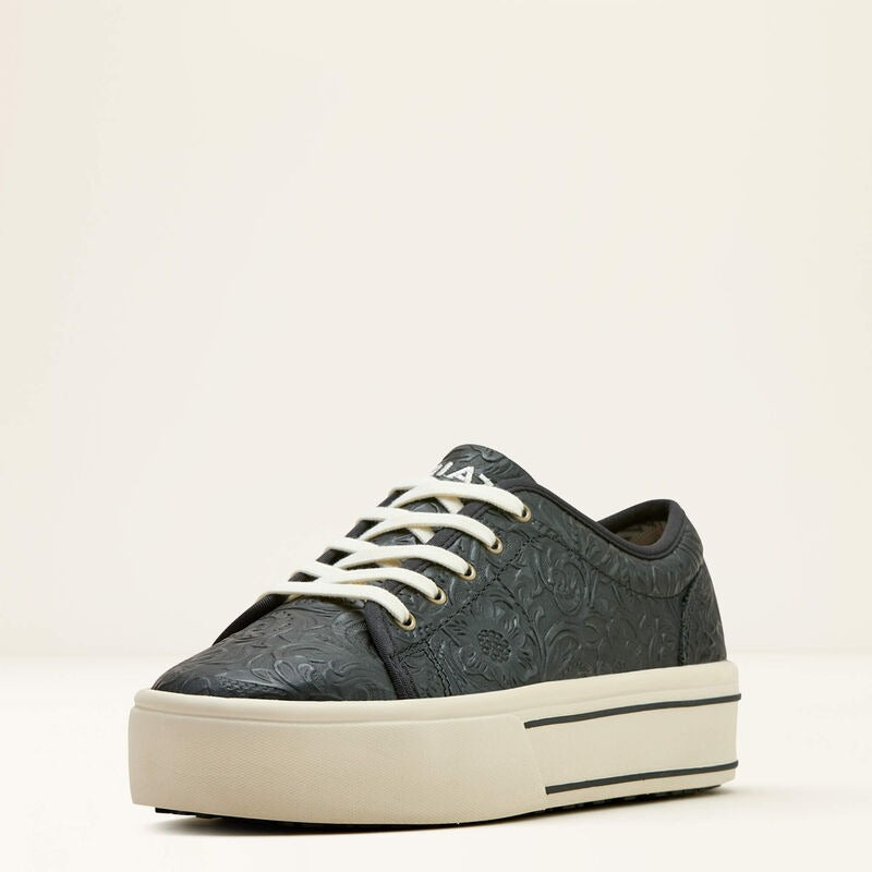 Skyler Sneaker by Ariat in Black Floral Emboss