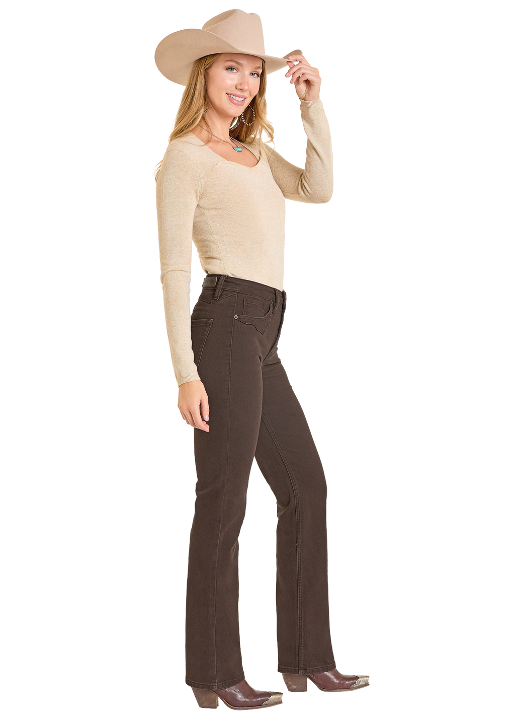 The West Desperado Jeans in Chocolate by Rock & Roll Denim