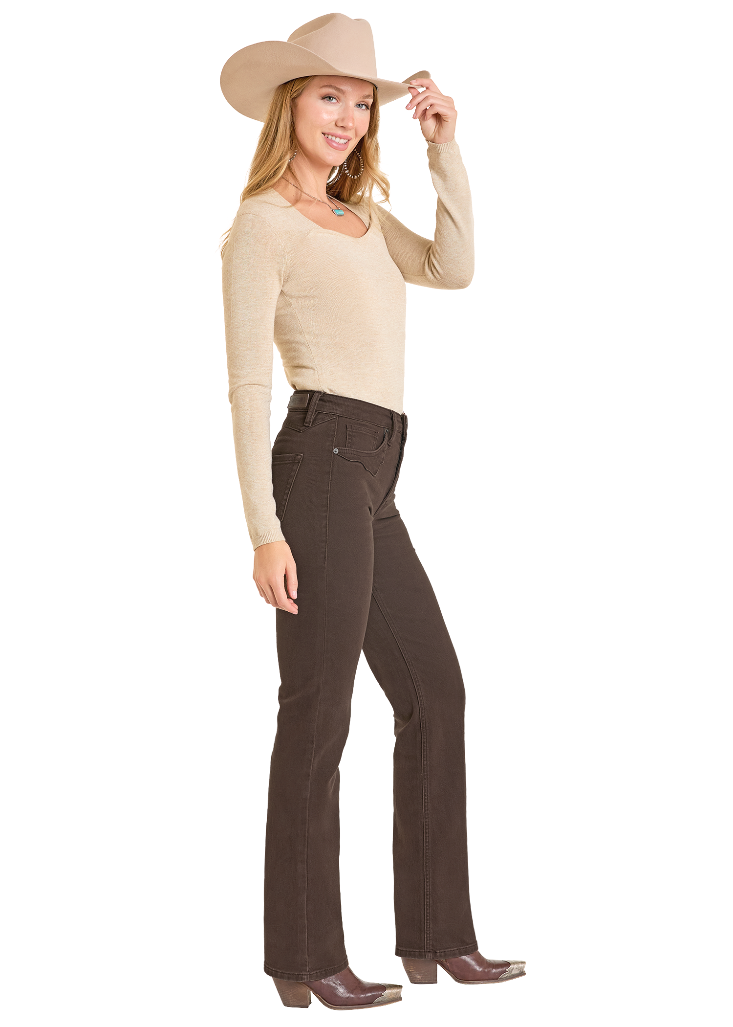 The West Desperado Jeans in Chocolate by Rock & Roll Denim