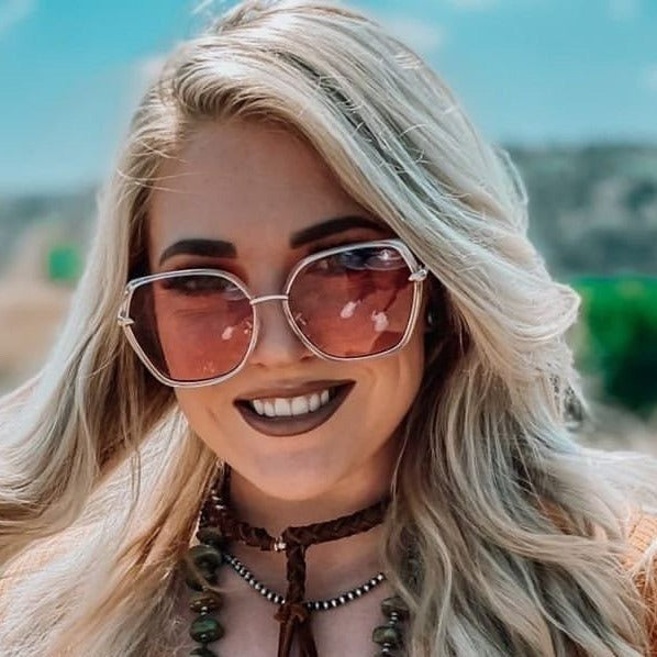 Vibes Sunglasses in Pink by American Bonfire