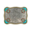 The Turquoise Flower Belt Buckle by Blazin’ Roxx