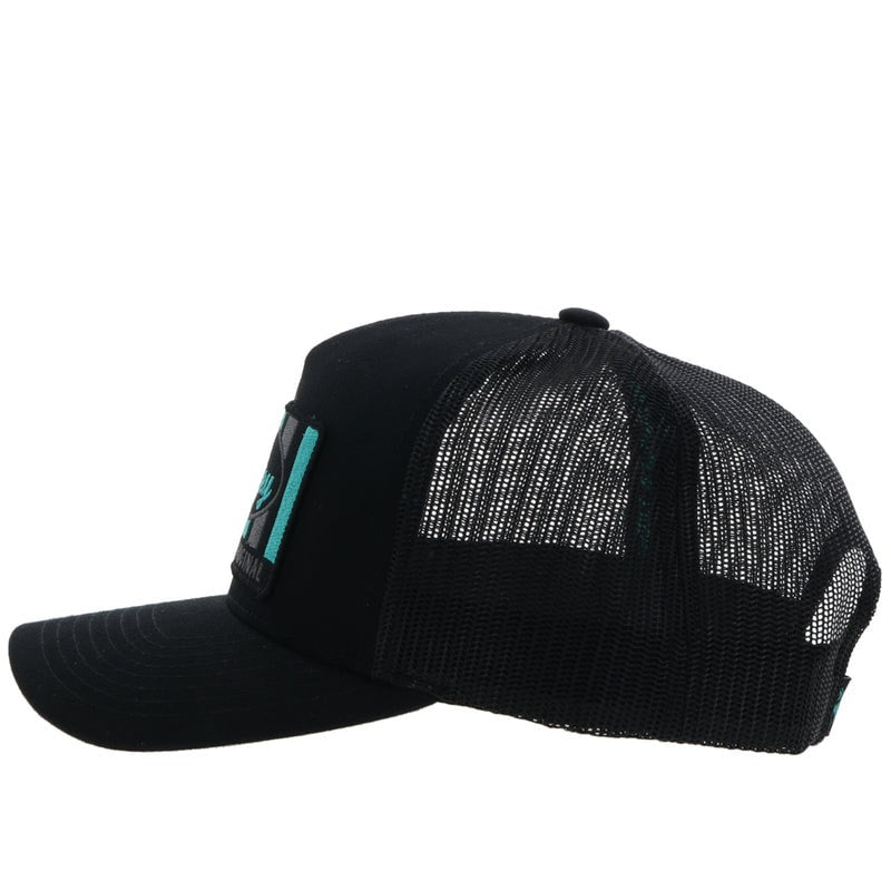 Throw Back Hat by Hooey in Black/Turquoise
