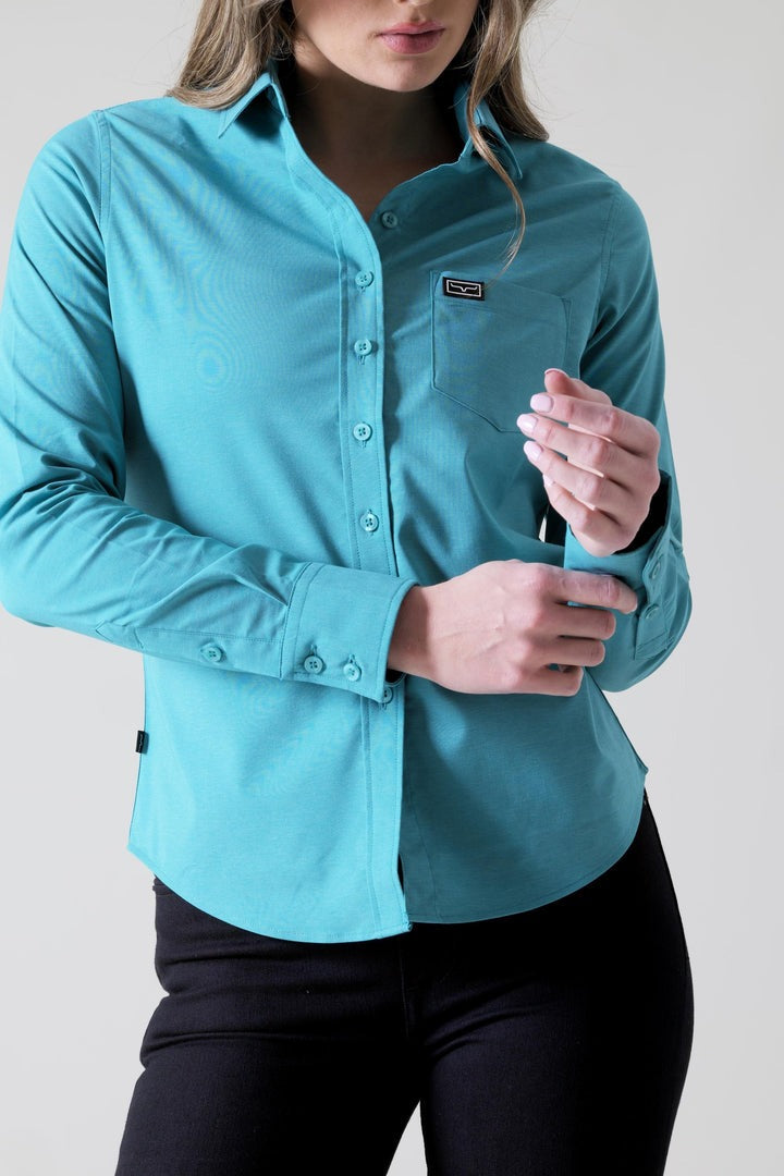 The Linville Shirt by Kimes Ranch in Teal