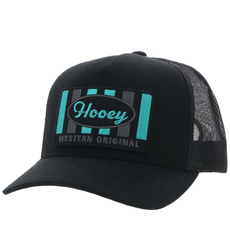 Throw Back Hat by Hooey in Black/Turquoise