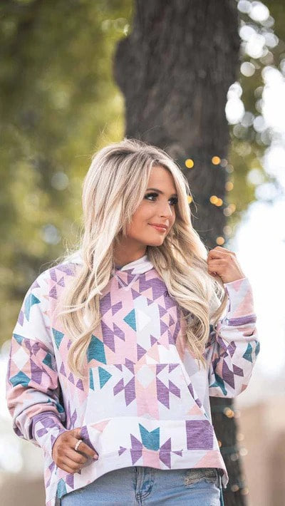 The Azalea Aztec Oversized Hoodie by Hooey