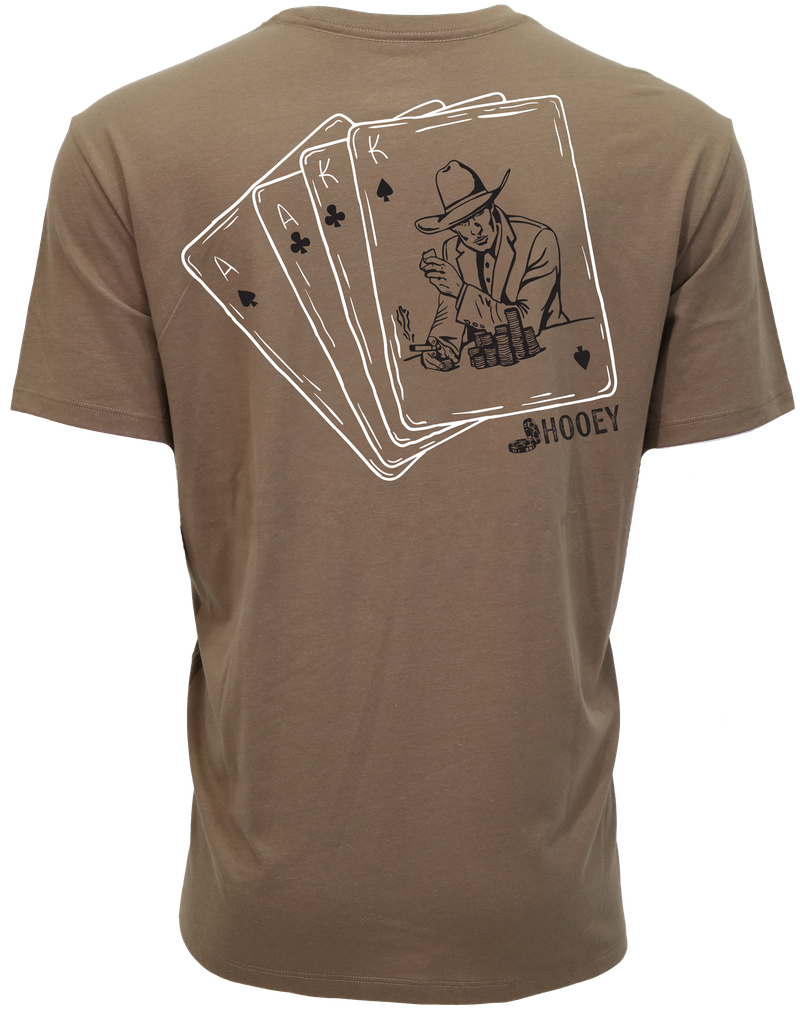 The Gambler Tee by Hooey in Shitake Brown
