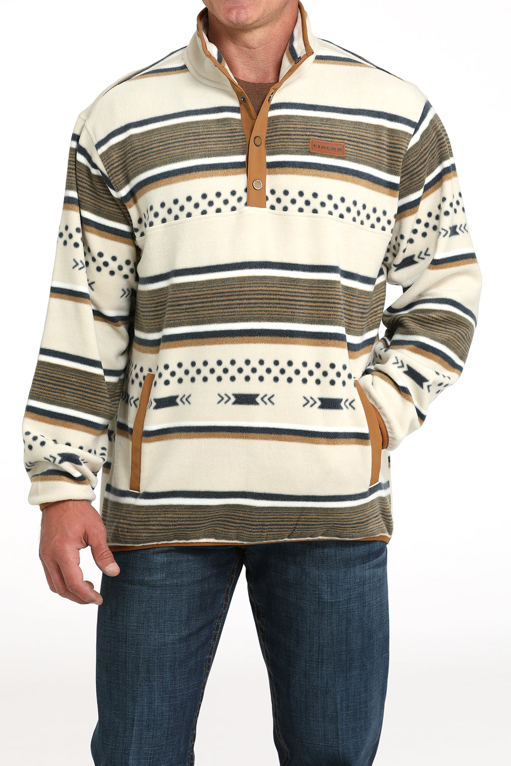 The Stockyards Polar Fleece Snap Up Men's Sweater by Cinch