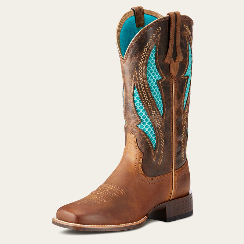 The VenTEK Ultra Western Boot in Turquoise Perfection By Ariat