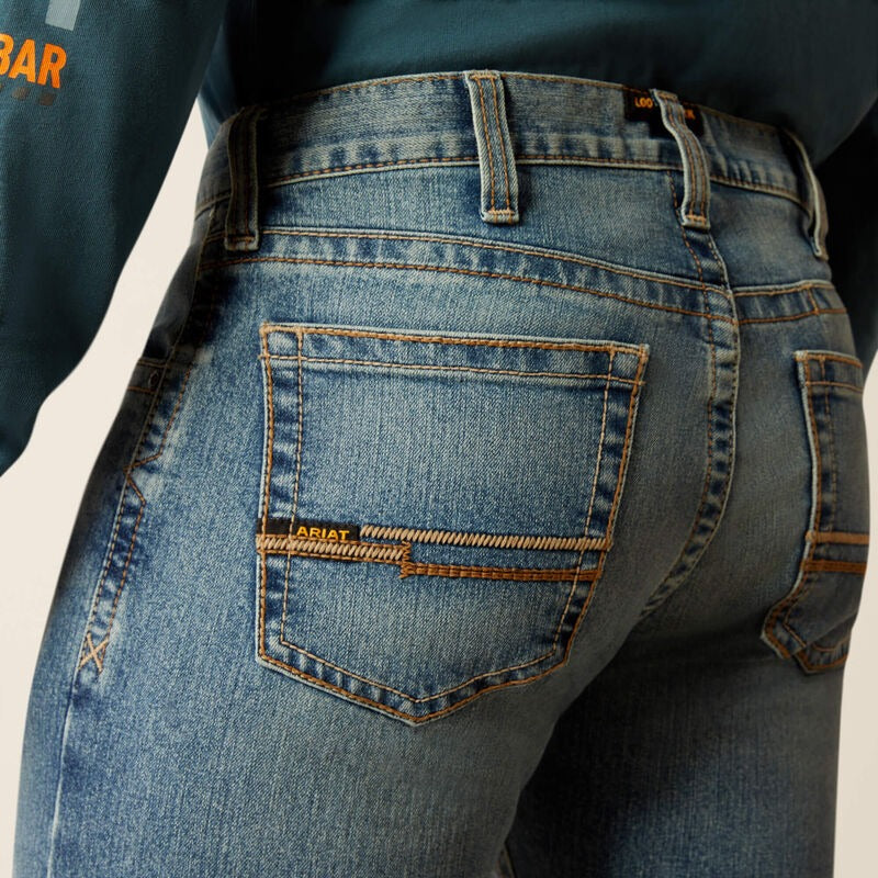 ARIAT Men's Rebar M7 Straight Leg Jeans - Rail