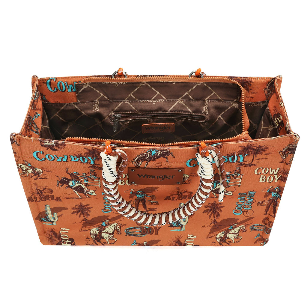 The Coconut Cowboy Wrangler Tote Purse in Brown