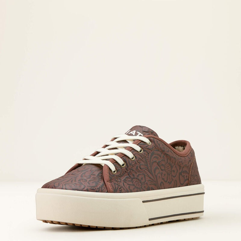 Skyler Sneaker by Ariat in Brown Floral Emboss