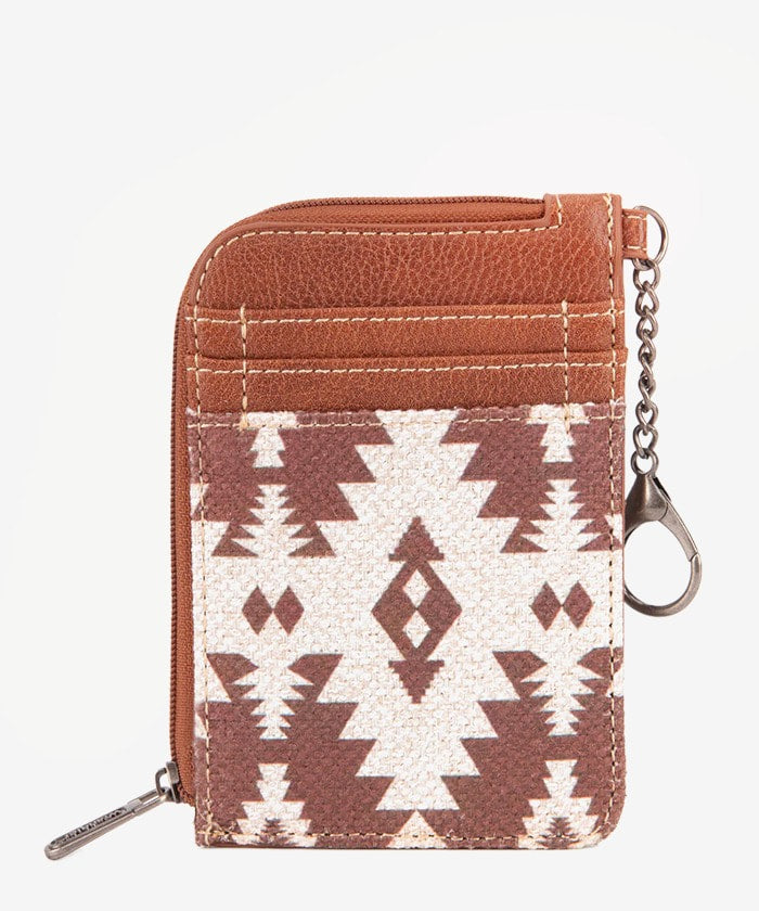 The Doc Bar Mini Zip Card Case by Wrangler - Light Coffee