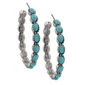 The Azure Horizons Hoop Attitude Earrings by Montana Silversmiths