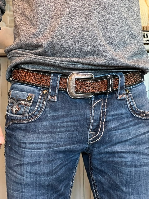 The Buckstitch Black Roughout Belt by 3D Belt Company