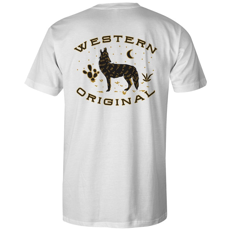The Coyote Moon Tee in White by Hooey