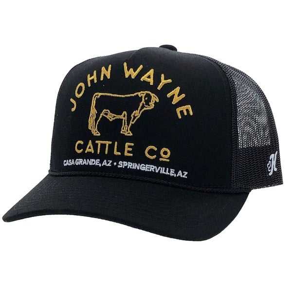 John Wayne Cattle Co. Hat by Hooey Black/Gold