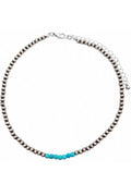 The Rowdy Rosie Mini Navajo beads with Turquoise Center Necklace