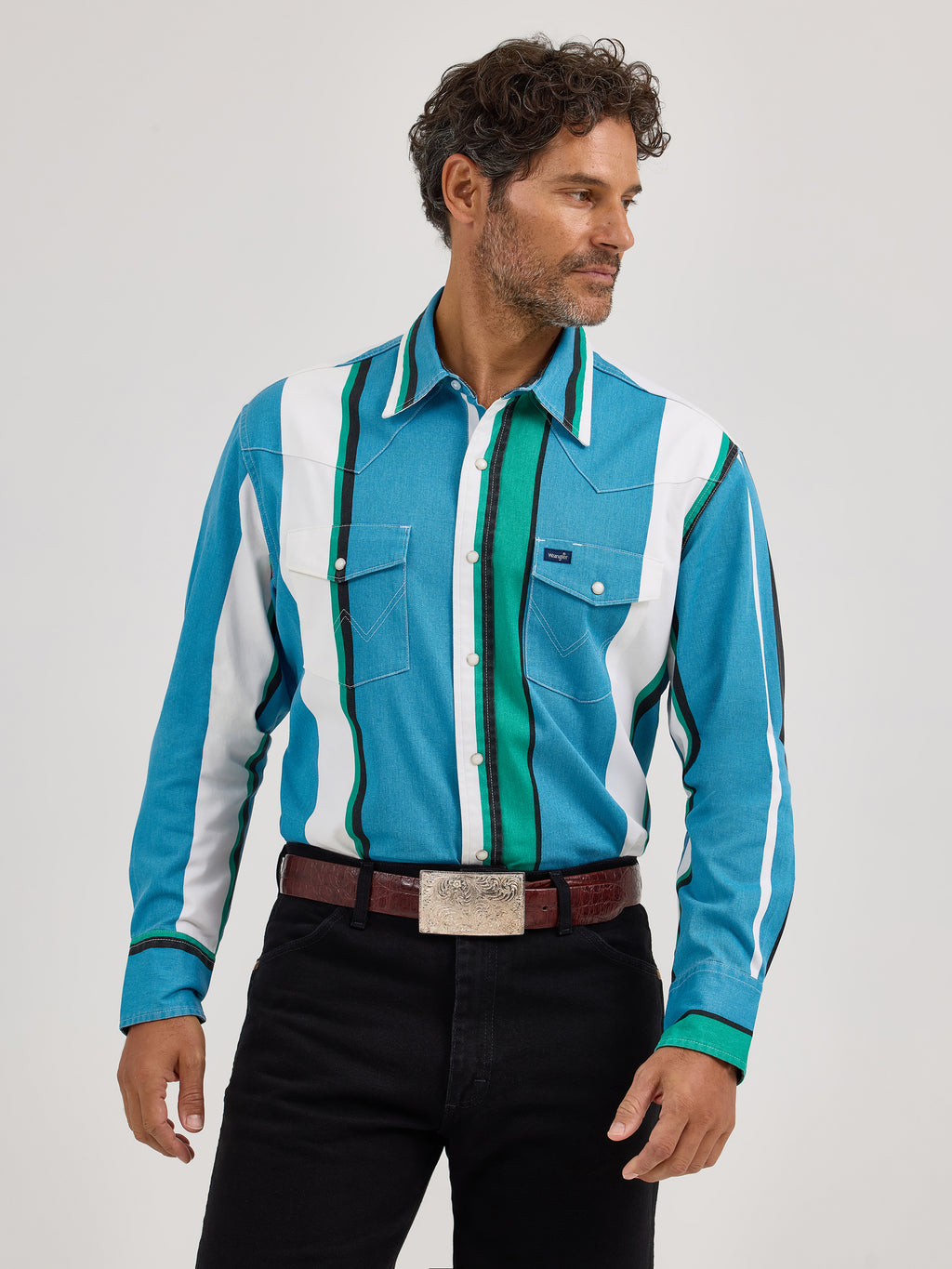 The Mojito Brushpopper Pearl Snap Shirt by Wrangler