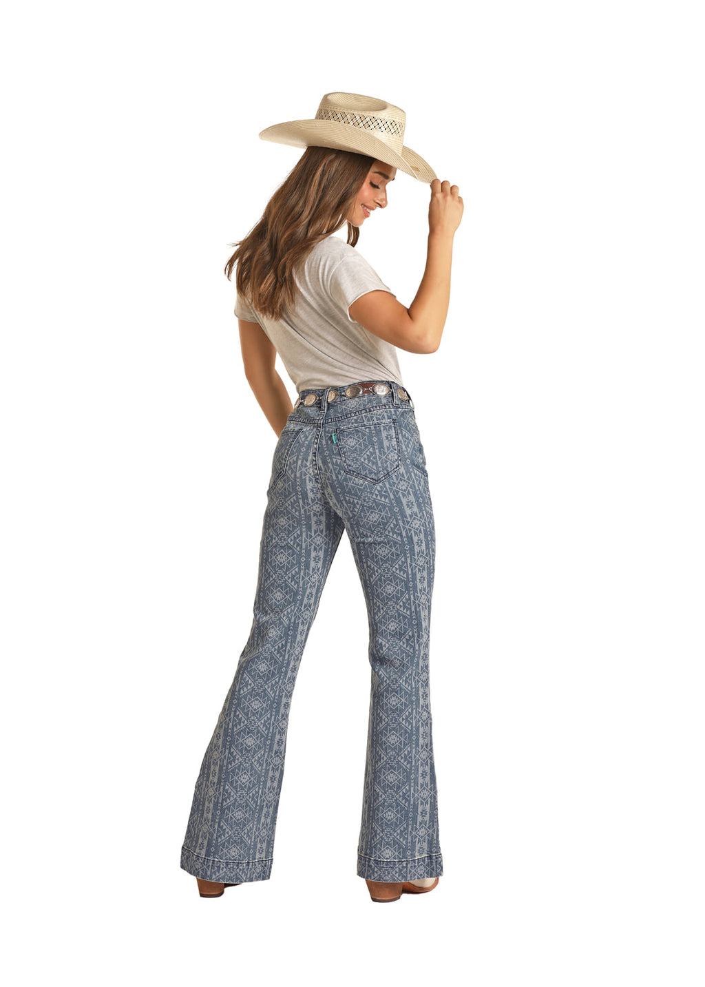 The Aztec Outlaw Hooey High Rise Trouser by Rock & Roll Denim