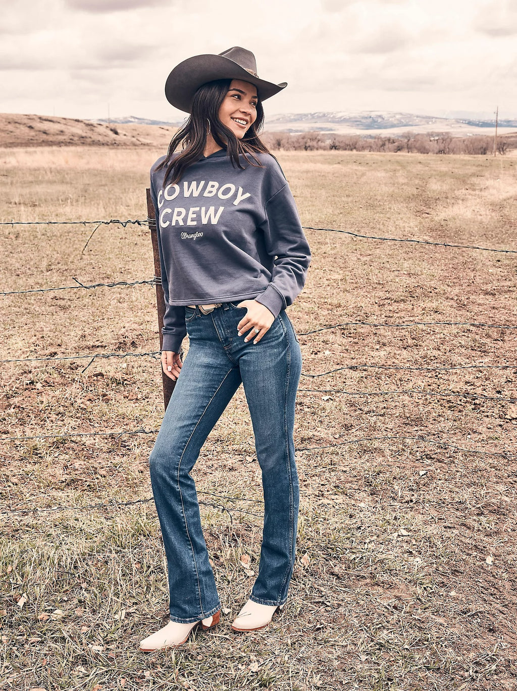 The Cowboy Crew Cropped Hoodie by Wrangler