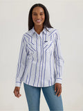The Punchy Peppermint Striped Pearl Snap Shirt by Wrangler