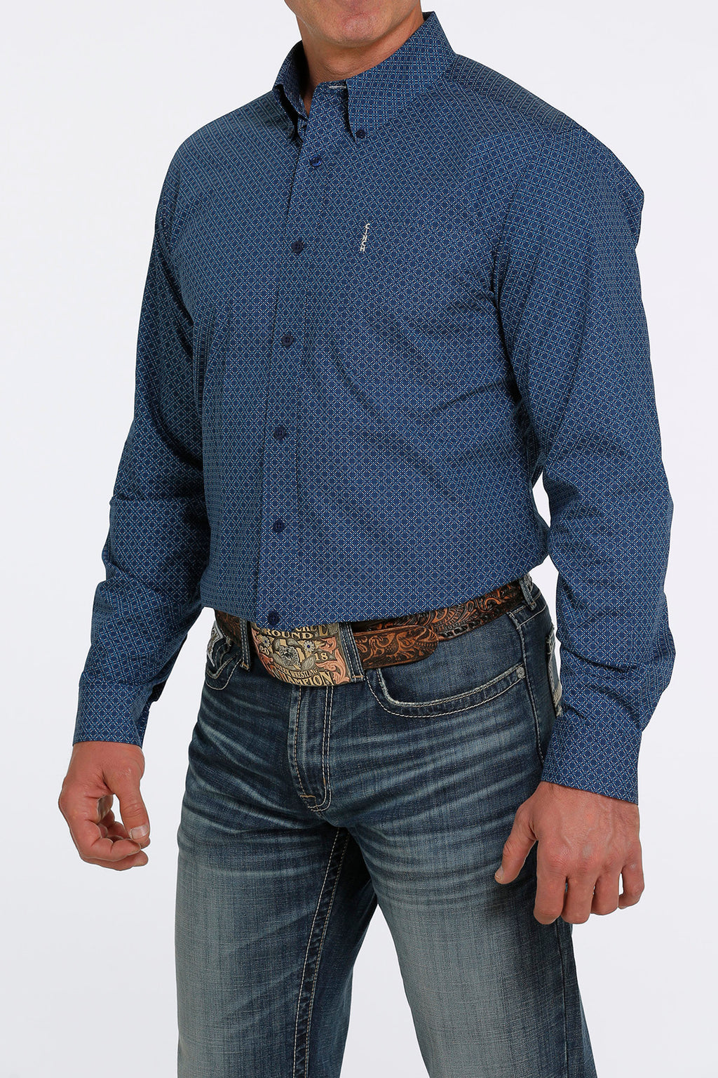The Maverick Royal Men's Long Sleeve Button Up
