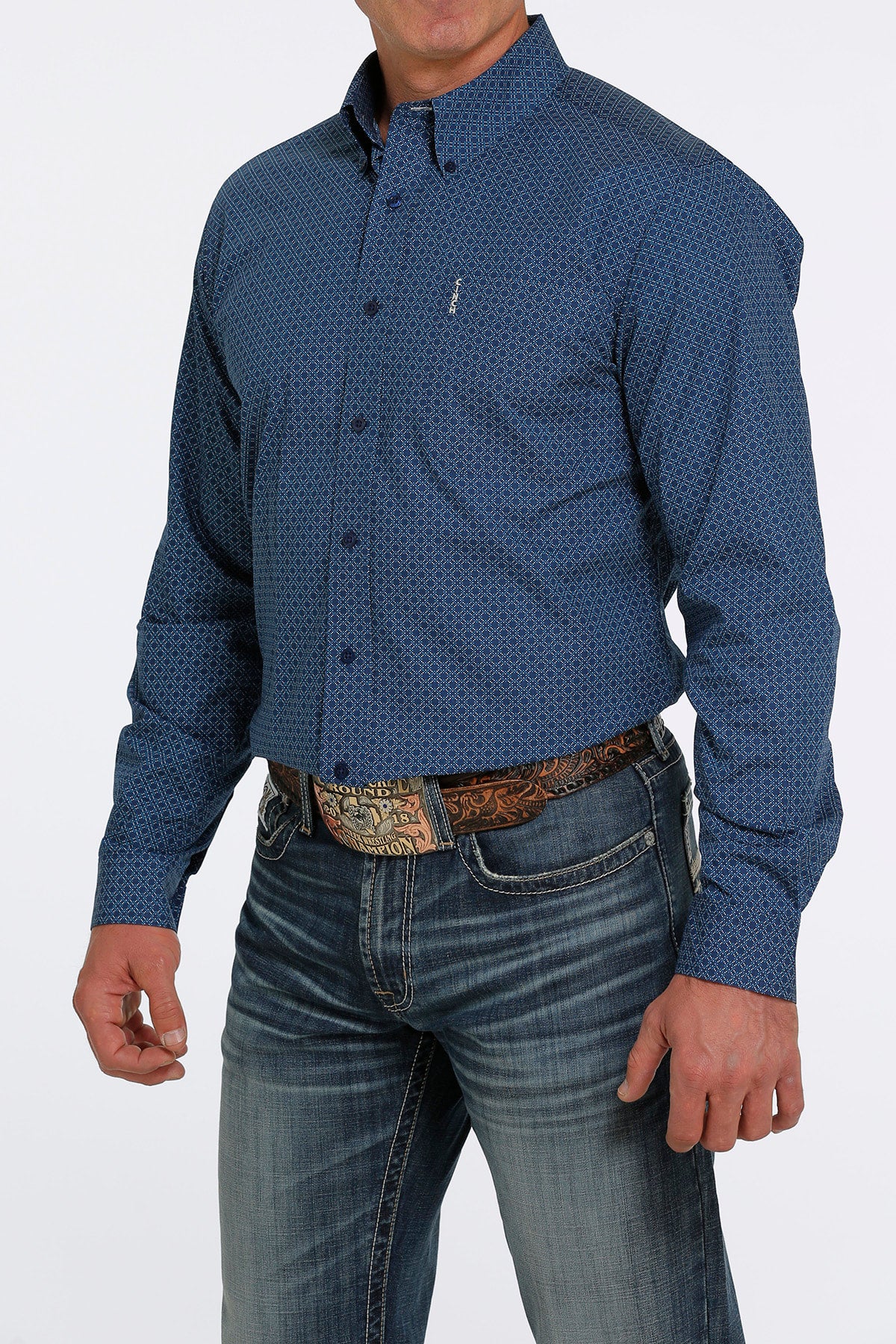 The Maverick Royal Men's Long Sleeve Button Up