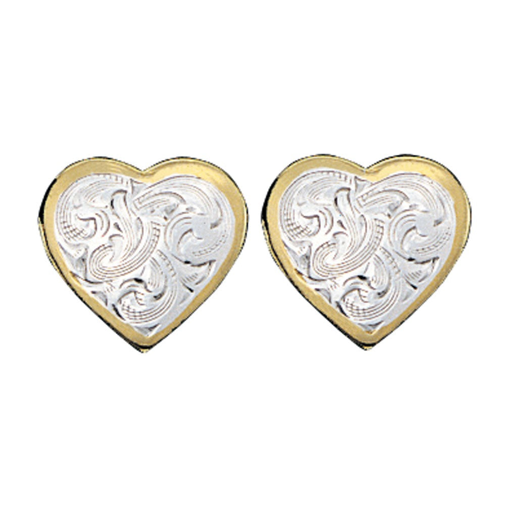 Classic Heart Stud Earrings by Montana Silversmiths
