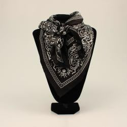 The Bandit Bandana 100% Silk Wild Rag - Black