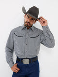 The Vintage Cowboy Snap Up Shirt by Wrangler in Black Gingham