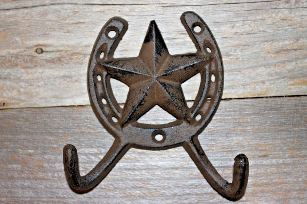 Star Horseshoe Double Wall Hook