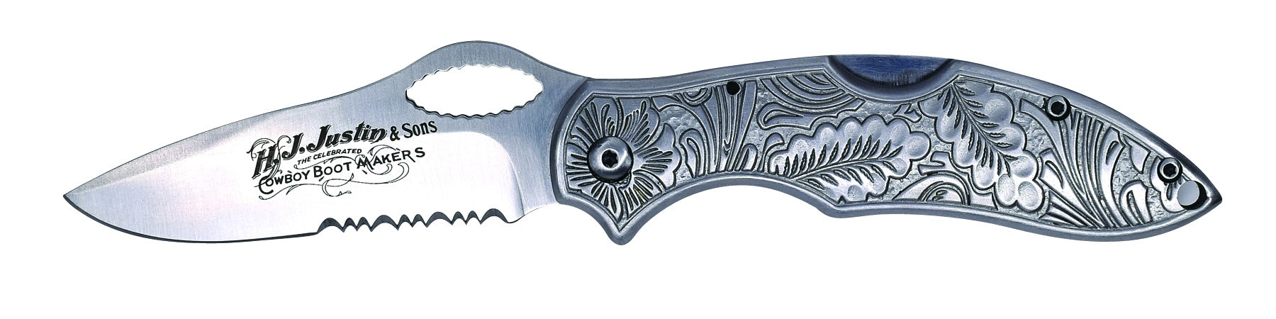 The Wilbur Roping Knife By Justin - Engraved Stainless Steel