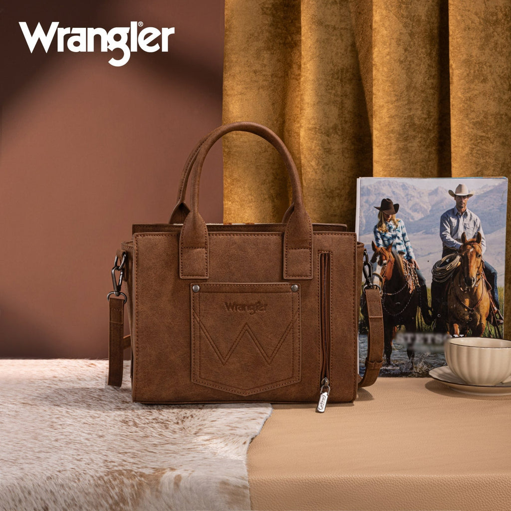 The Alexandra Wrangler Mini Tote Purse in Brown