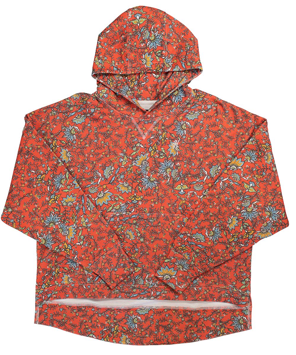 Roomy Hooey Poppy Pink Western Floral Hoodie