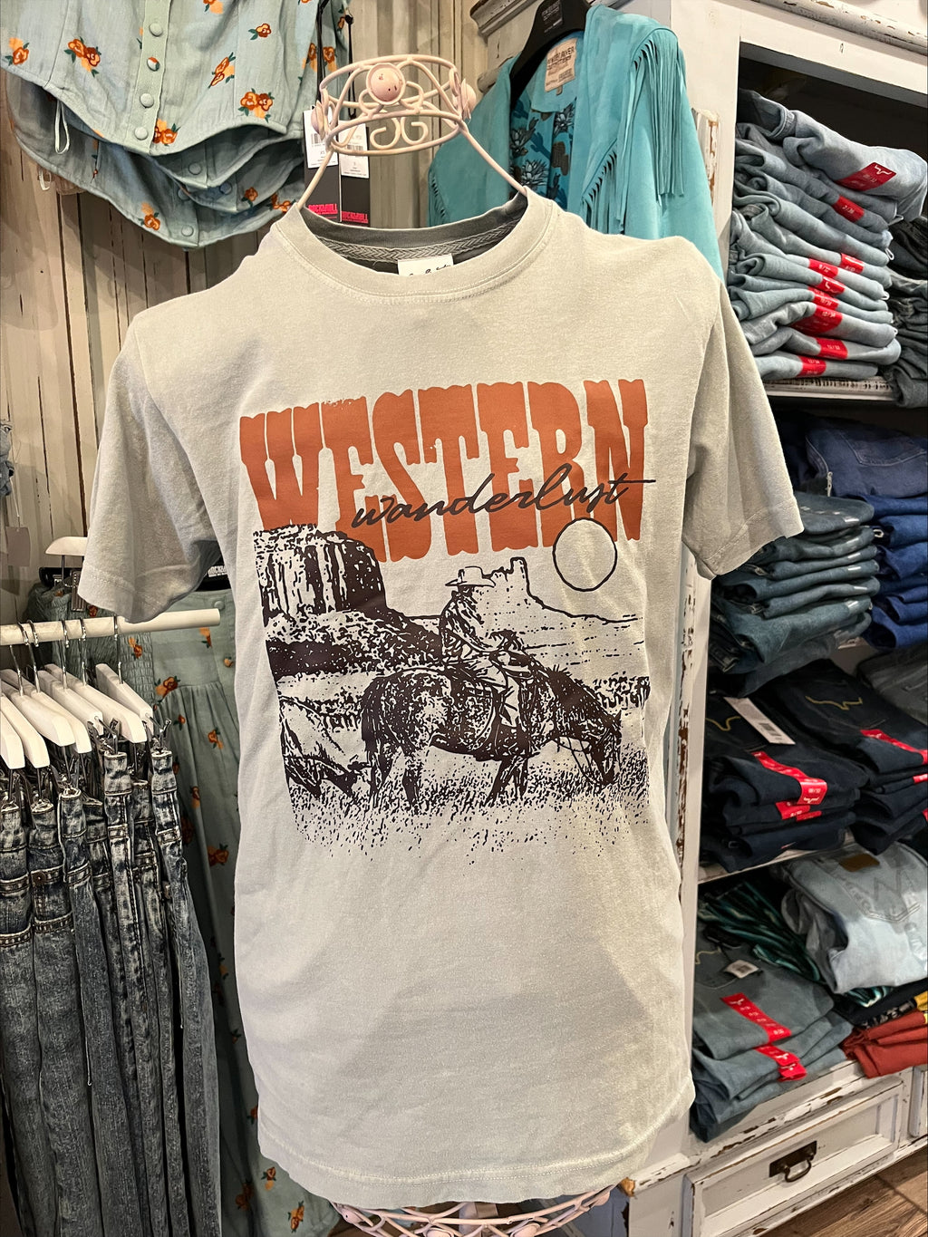 The Western Wanderlust Tee by TFP in Sage
