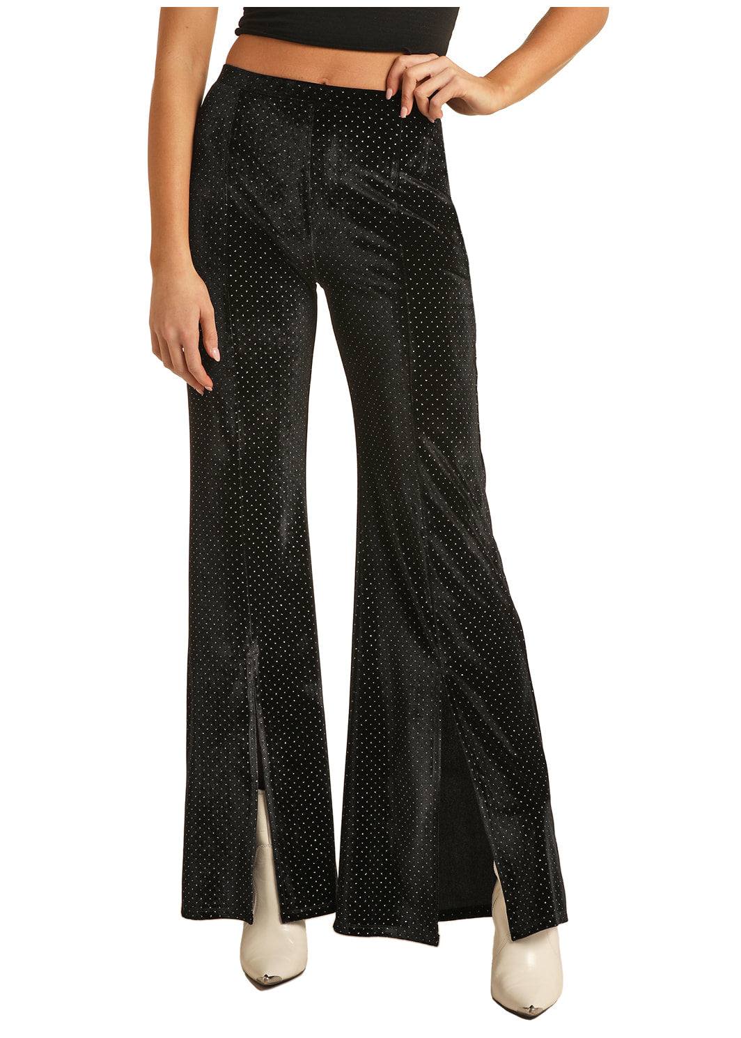 The NFR Worthy Velvet Split Bottom Pants