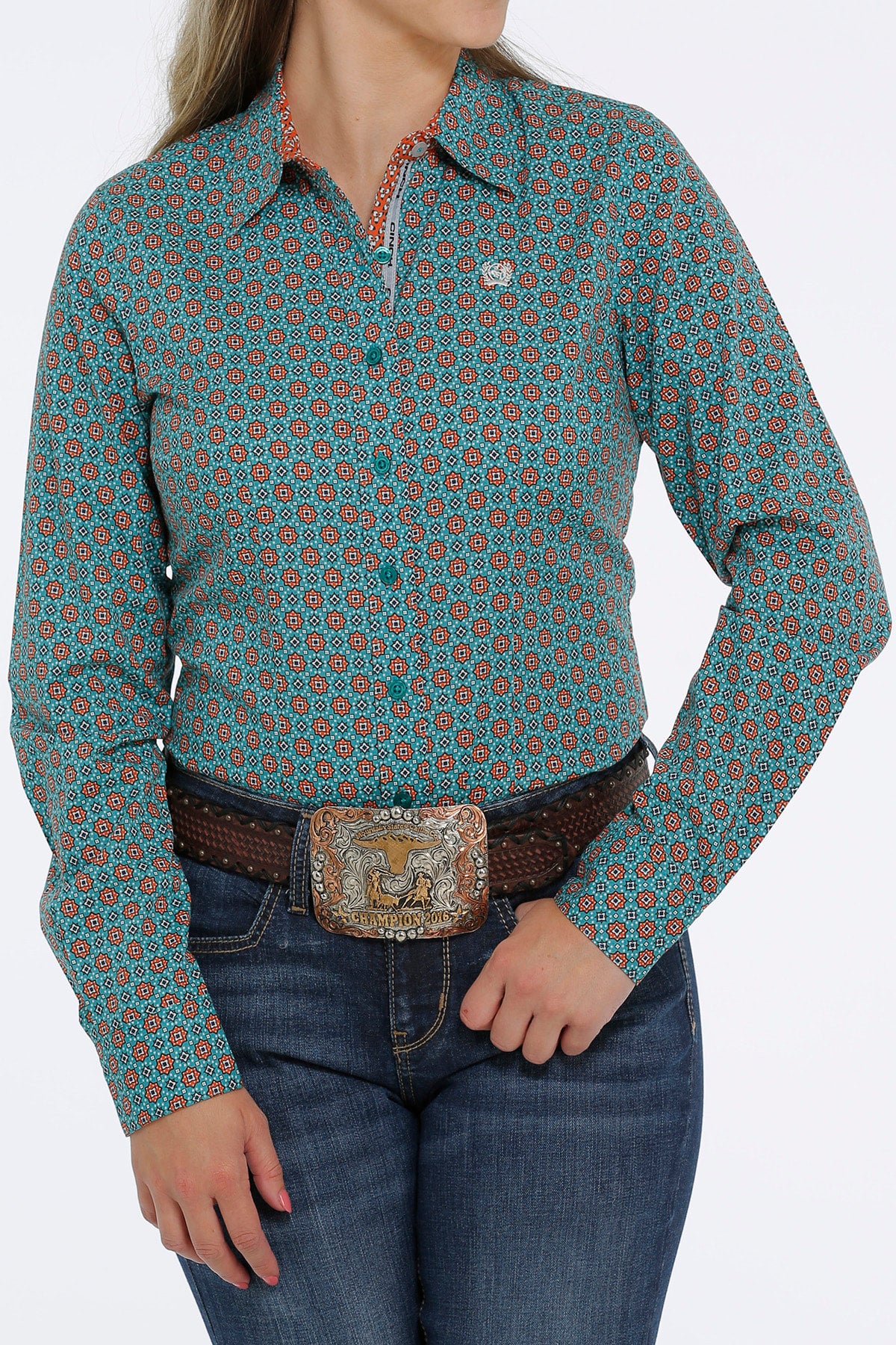 The Florida Ladies Cinch Button Up Shirt