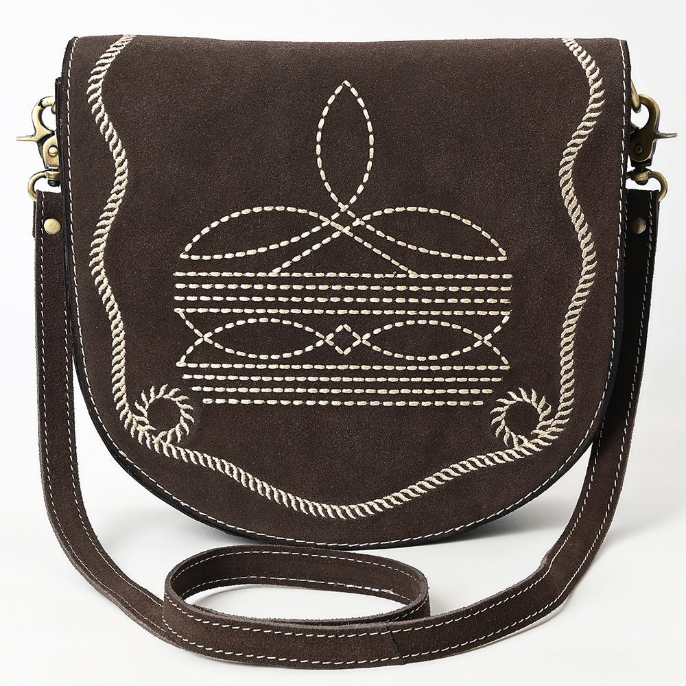 The Boot Stitch Cutie Purse in Coffee by American Darling (Large)
