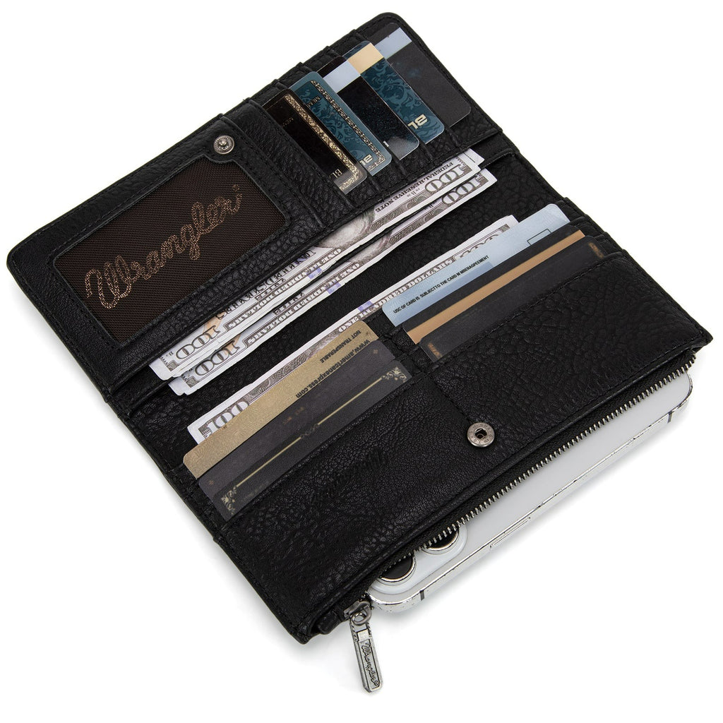 Boot Stitch Babe Wallet by Wrangler in Black