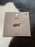 70’s Style Howdy Necklace