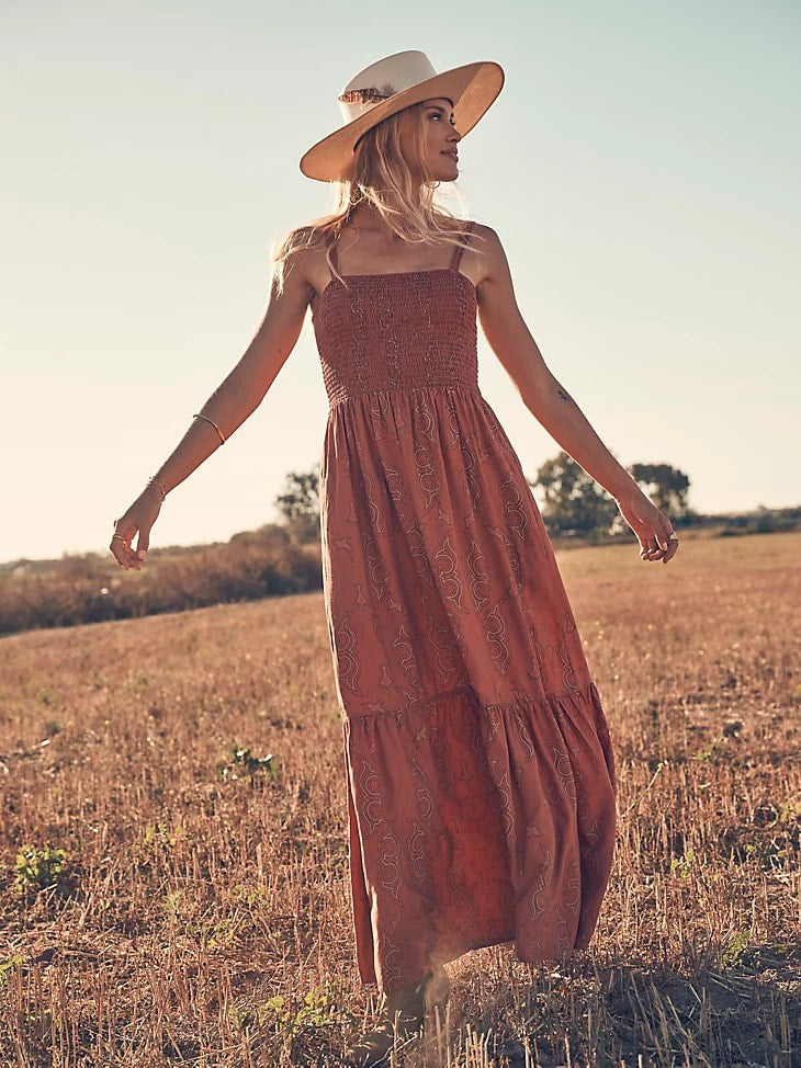 The Boot Stitch Maxi Dress by Wrangler Retro